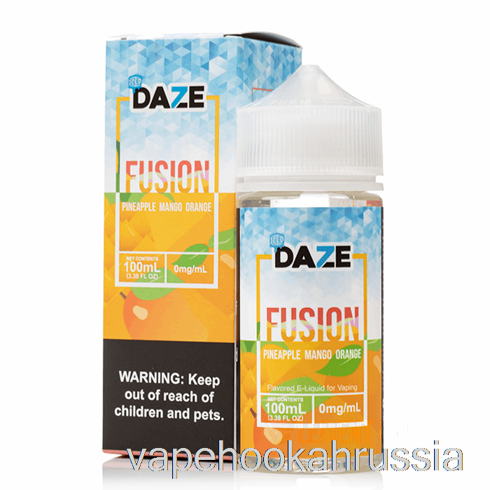 Vape Russia ледяной ананас манго апельсин - 7 Daze Fusion - 100мл 0мг